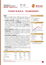 耐材海外表现优异，氧化镁进展顺利