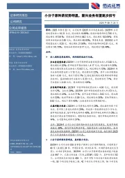 小分子原料药优势明显，新兴业务有望逐步扭亏