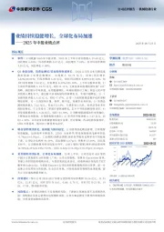 2025年中报业绩点评：业绩持续稳健增长，全球化布局加速