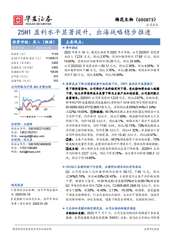 25H1盈利水平显著提升，出海战略稳步推进