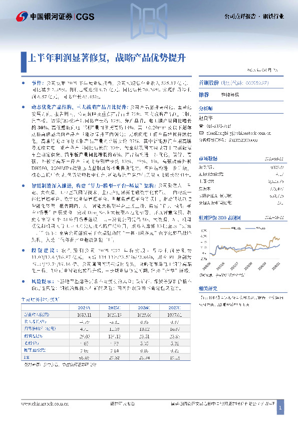 上半年利润显著修复，战略产品优势提升