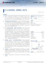 H1公司业绩优秀，宠物板块三瑞齐发