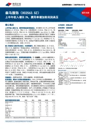 上半年收入增长3%，费用率增加致利润承压