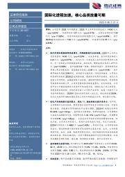 国际化进程加速，核心品类放量可期