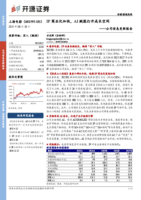 公司信息更新报告：IP商业化加快，AI赋能打开成长空间