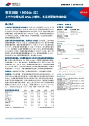 上半年业绩实现30%以上增长，多品类逻辑持续验证