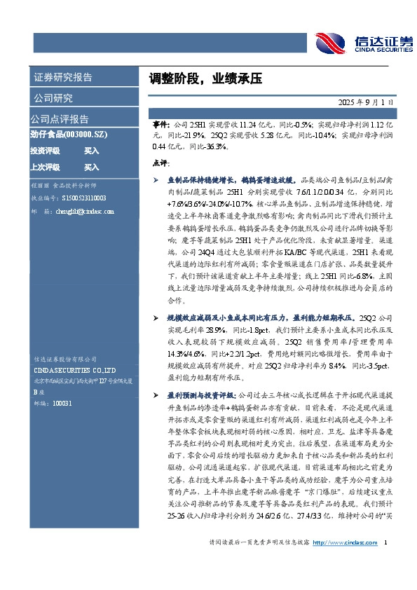 调整阶段，业绩承压