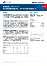 受行业趋势影响经营承压，上半年归母净利润同比-8%