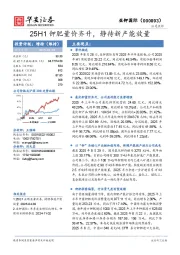 25H1钾肥量价齐升，静待新产能放量