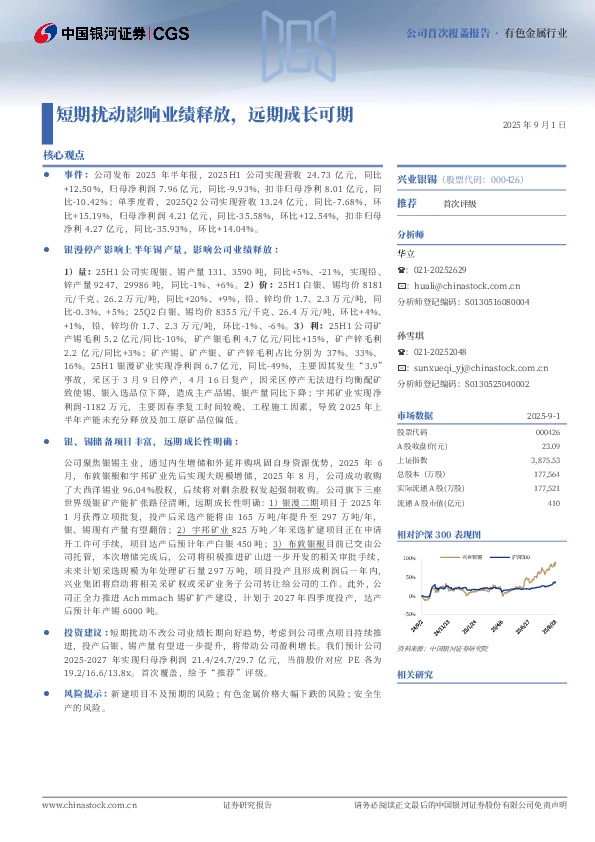 短期扰动影响业绩释放，远期成长可期