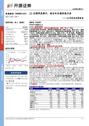 公司信息更新报告:Q2业绩明显提升,高分红长期价值凸显