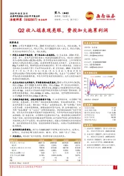 2025年中报点评：Q2收入端表现亮眼，费投加大拖累利润