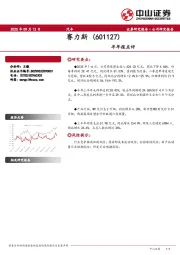 半年报点评