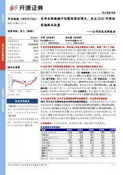 公司信息更新报告：发布全新激励计划聚焦营收增长，关注2026年移动家储新品放量
