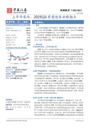 上半年承压，2025Q3有望迎来业绩拐点