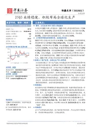 25Q3业绩稳健，积极布局全球化生产
