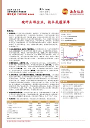 玻纤头部企业，技术底蕴深厚