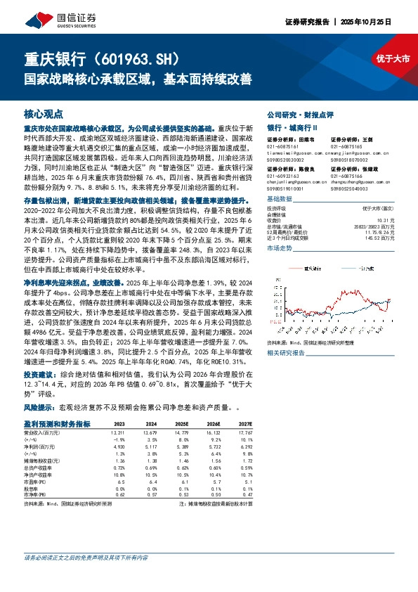 国家战略核心承载区域，基本面持续改善