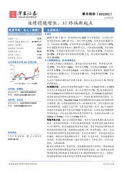 业绩稳健增长，AI终端新起点