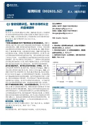 Q3营收短期承压，海外市场增长空间值得期待