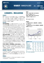 业绩稳健增长，国际化进程提速