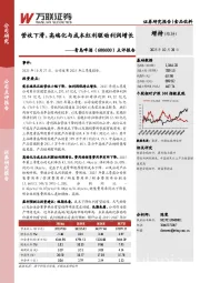 点评报告：营收下滑，高端化与成本红利驱动利润增长