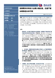 短期需求好转助力业绩大幅改善,在建产能如期推进未来可期