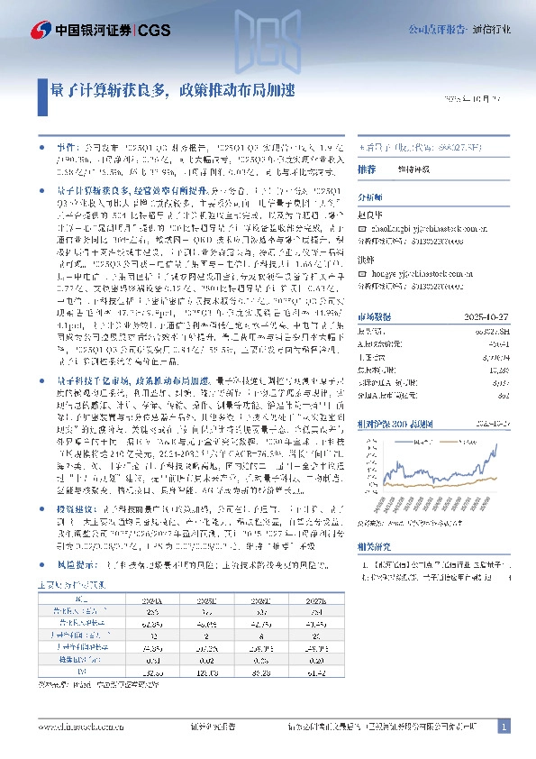 量子计算斩获良多，政策推动布局加速