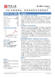 25Q3业绩高增长，零售渠道影响力持续提升