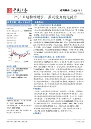 25Q3业绩持续增长，盈利能力稳定提升