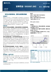 制剂业务维持高增，国际化进程稳步推进