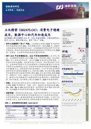 消费电子稳健成长，数据中心和汽车加速成长