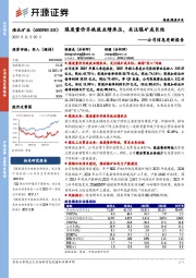 公司信息更新报告：煤炭量价齐跌致业绩承压，关注煤矿成长性