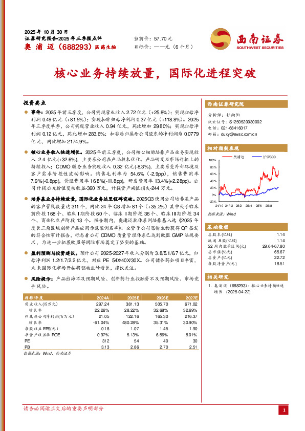 核心业务持续放量，国际化进程突破