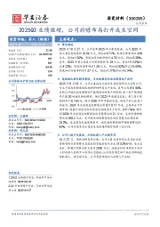 2025Q3业绩微增，公司前瞻布局打开成长空间