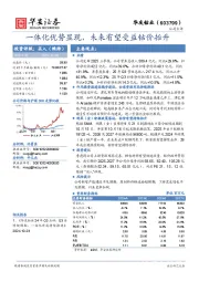 一体化优势显现，未来有望受益钴价抬升