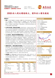 25Q3收入同比增速转正，国际收入增长提速