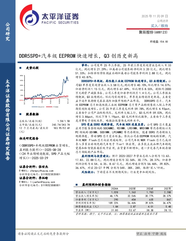DDR5SPD+汽车级EEPROM快速增长，Q3创历史新高
