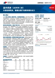 头部连锁药房，稳健运营扩张维持增长动力
