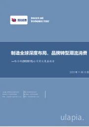 公司首次覆盖报告：制造全球深度布局，品牌转型潮流消费