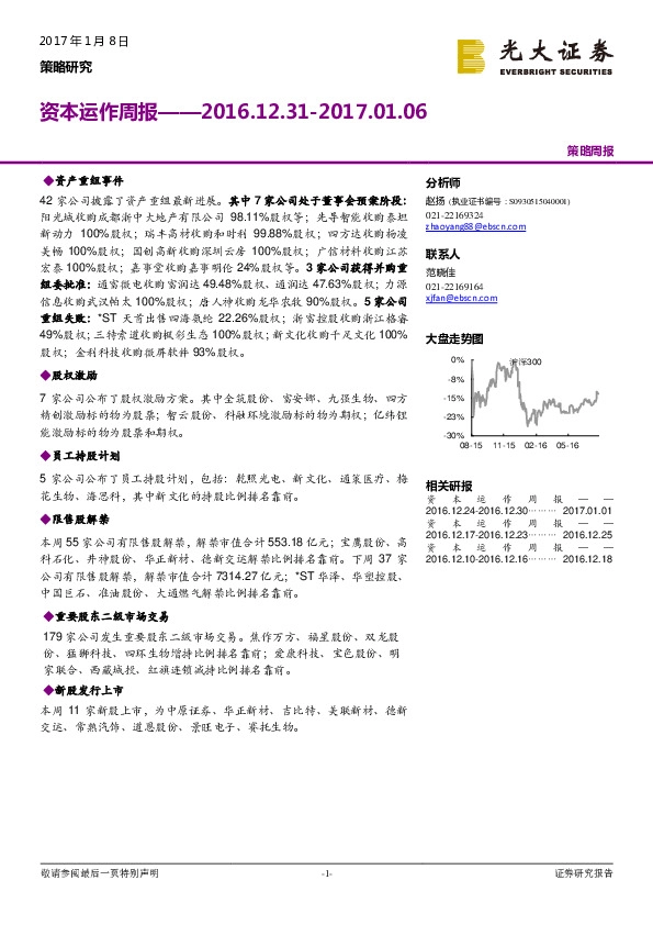 资本运作周报
