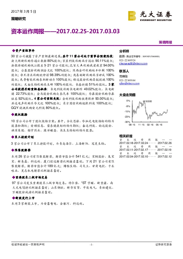 资本运作周报