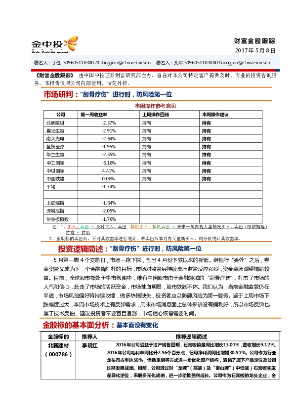 财富金股跟踪