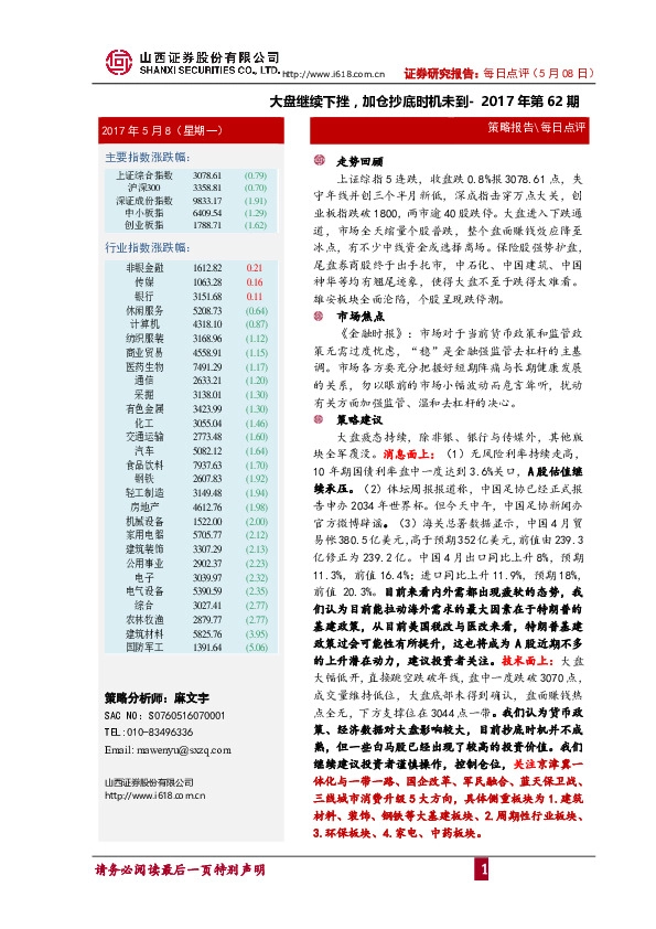 每日点评:大盘继续下挫,加仓抄底时机未到