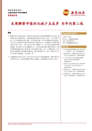 限售股分析：本周解禁市值环比减少五成多 为年内第二低