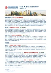 中国A股今日重点推介