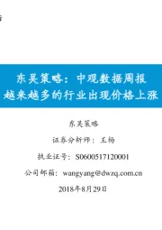 东吴策略：中观数据周报 越来越多的行业出现价格上涨