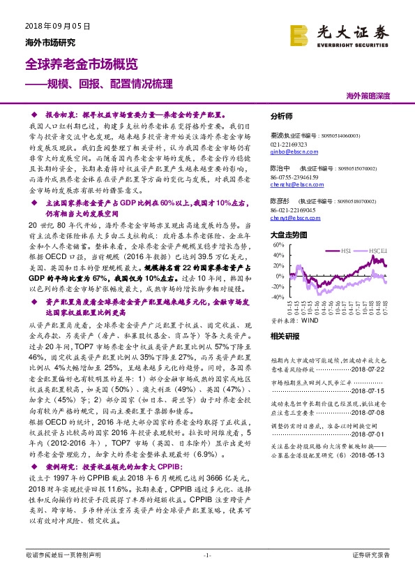 全球养老金市场概览：规模、回报、配置情况梳理