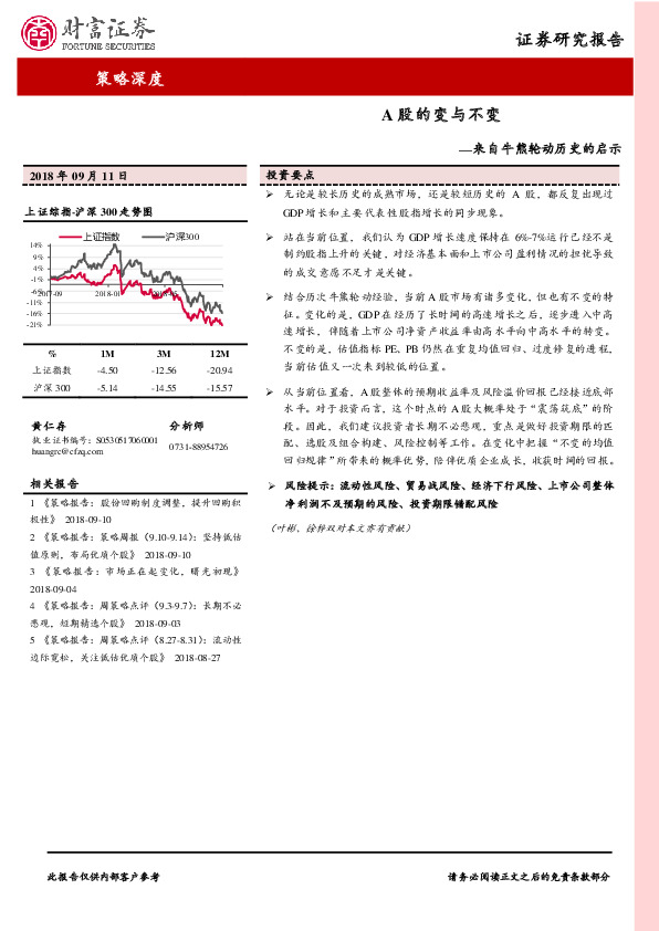来自牛熊轮动历史的启示：A股的变与不变