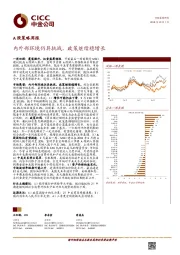 A股策略周报：内外部环境仍具挑战，政策继续稳增长